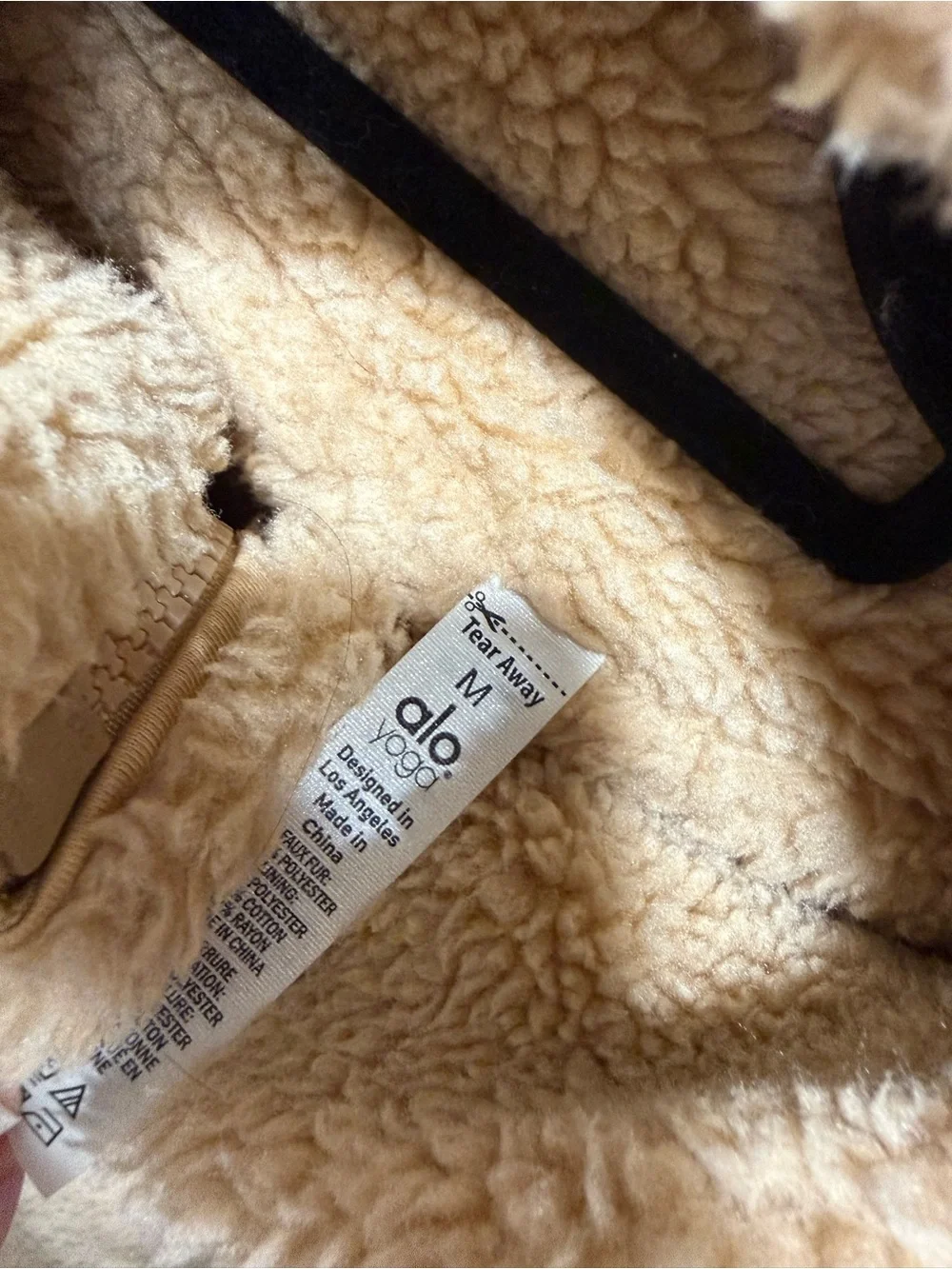 Womens Cozy Hooded Teddy Jacket - Camel